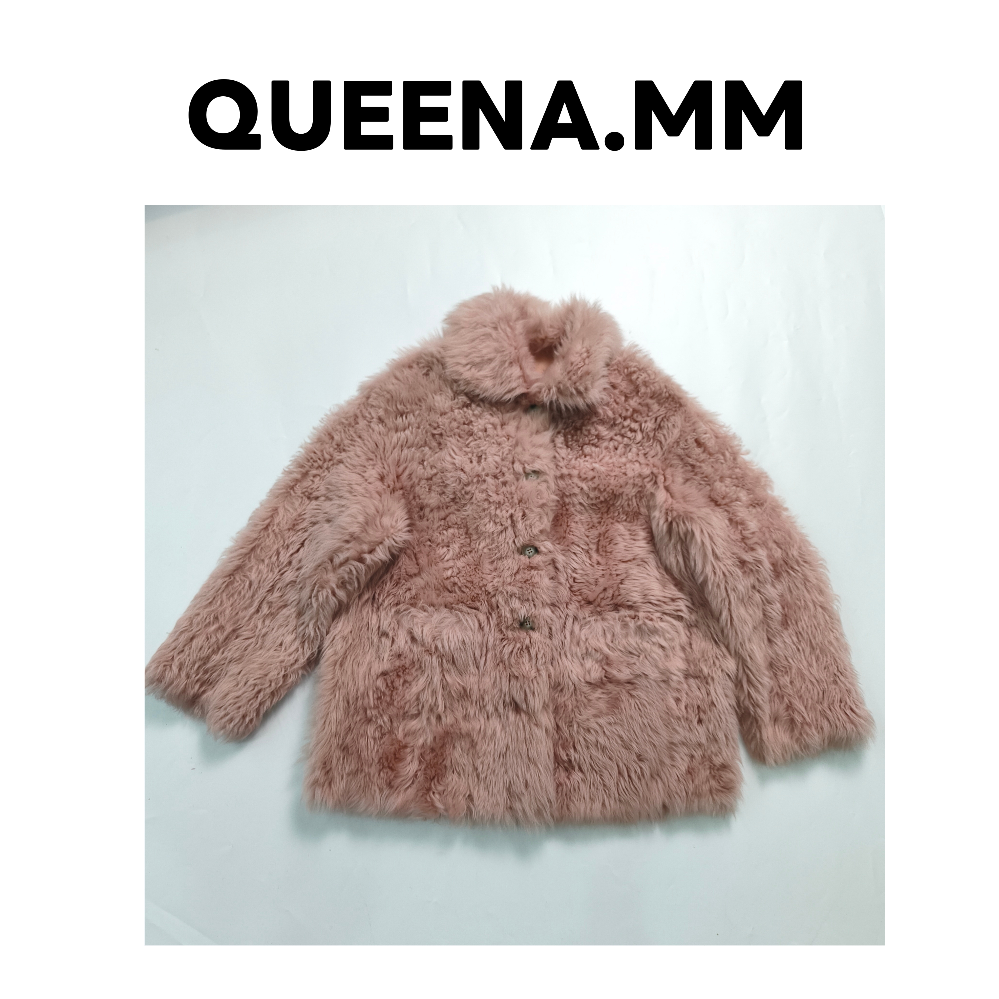 进口托卡皮毛一体绵羊皮外套衣长81cm