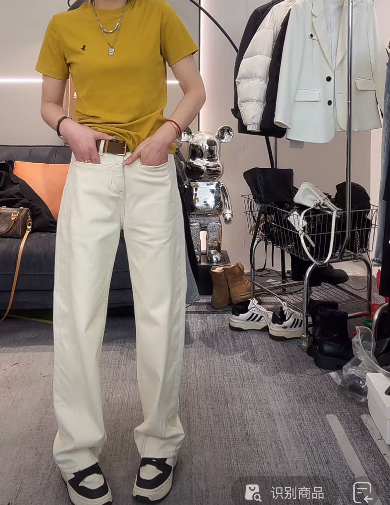 【黄小芳】时尚微垮牛仔裤k7036