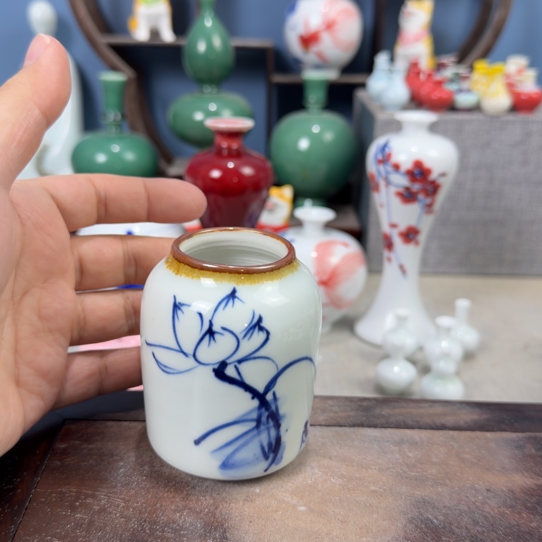 陶瓷手工小花器摆件
