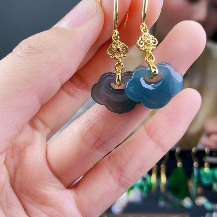 翡翠耳饰未镶嵌饰品