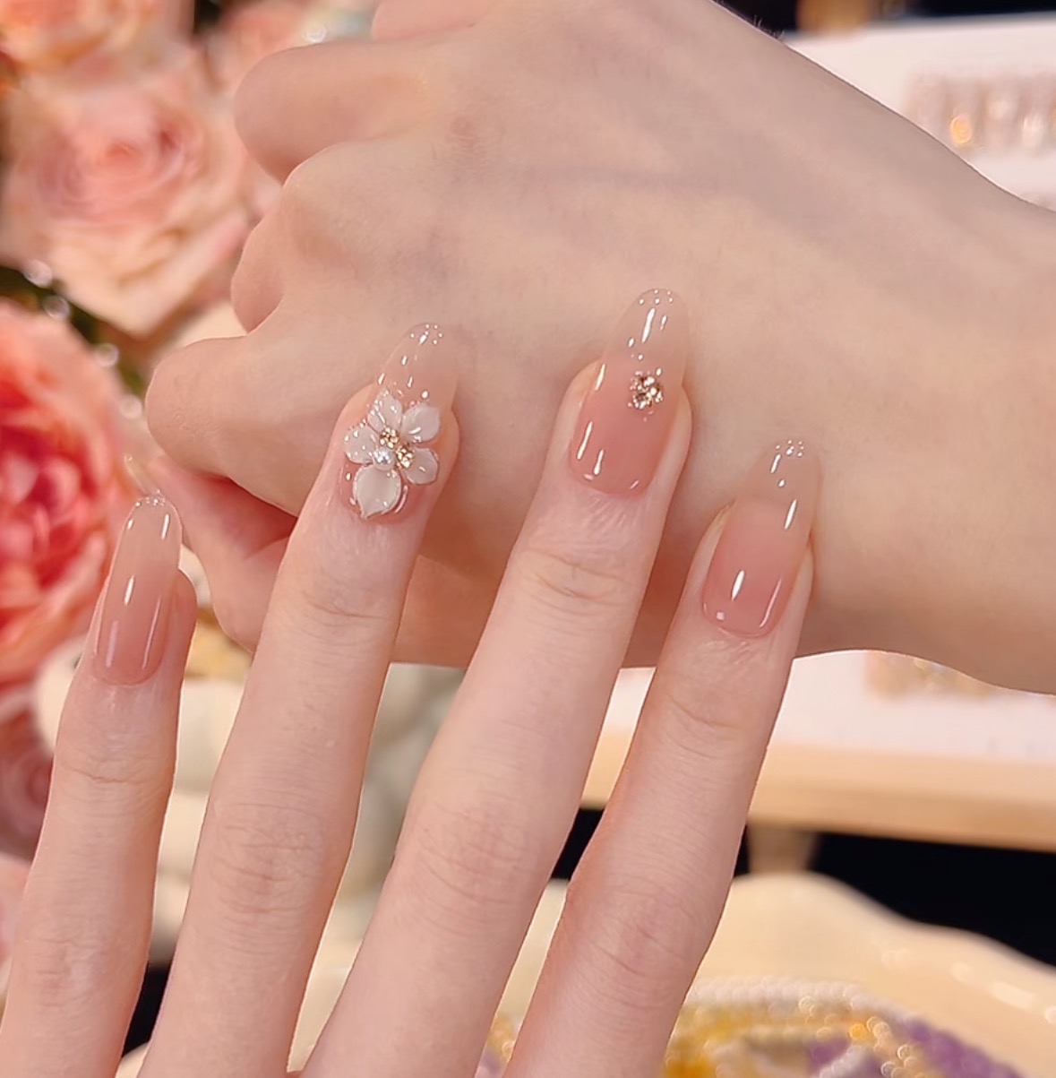 【许妍同款】高级~秋冬百搭纯手工穿戴甲可重复使用10个甲片