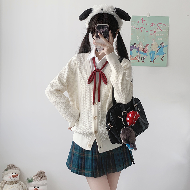 【雀羽】+小野霖辣妹收腰衬衫 TR面料校供感深绿色学院风正统JK制服