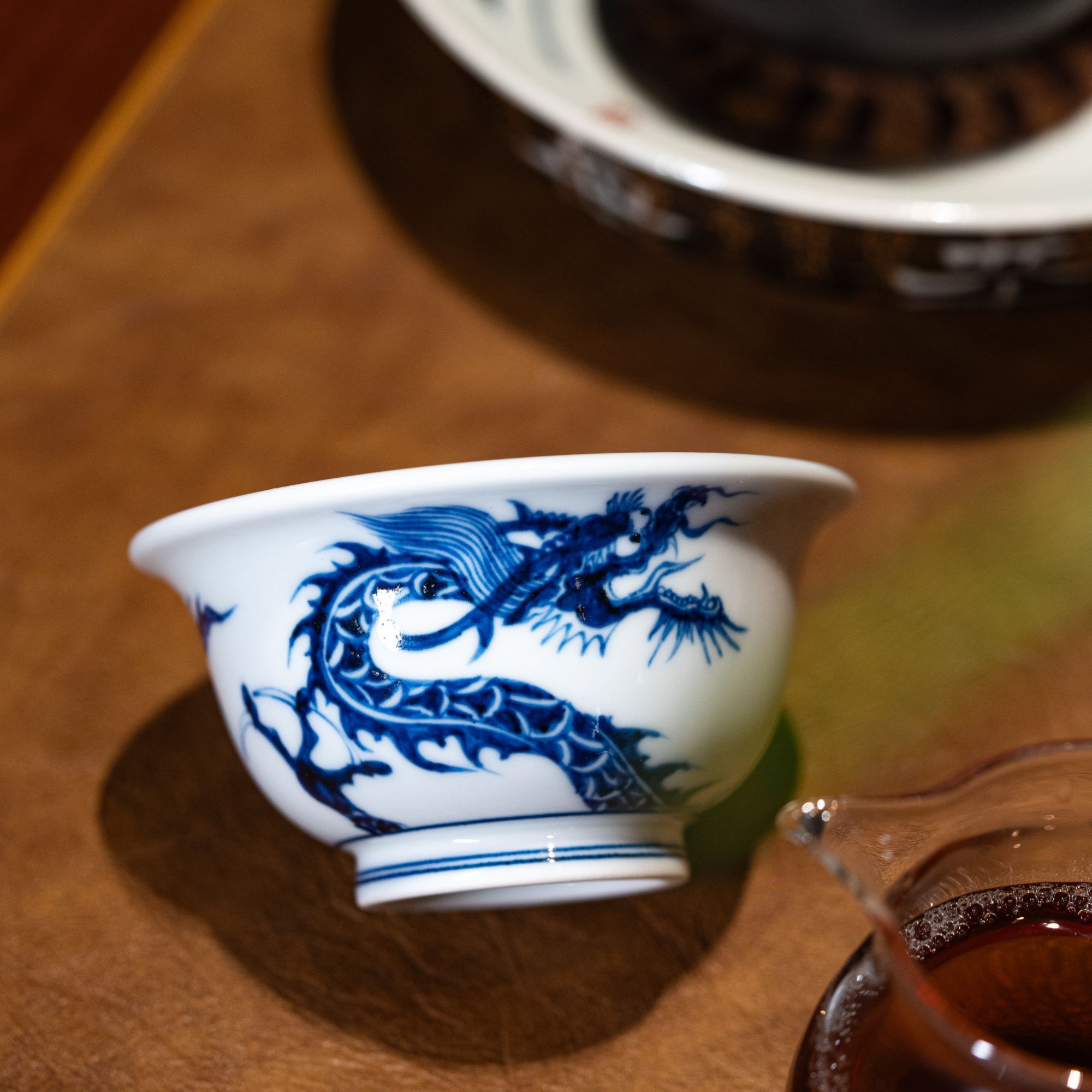 【文堇堂】青花系列 景德镇手工手绘 过墙龙纹 茶器 299