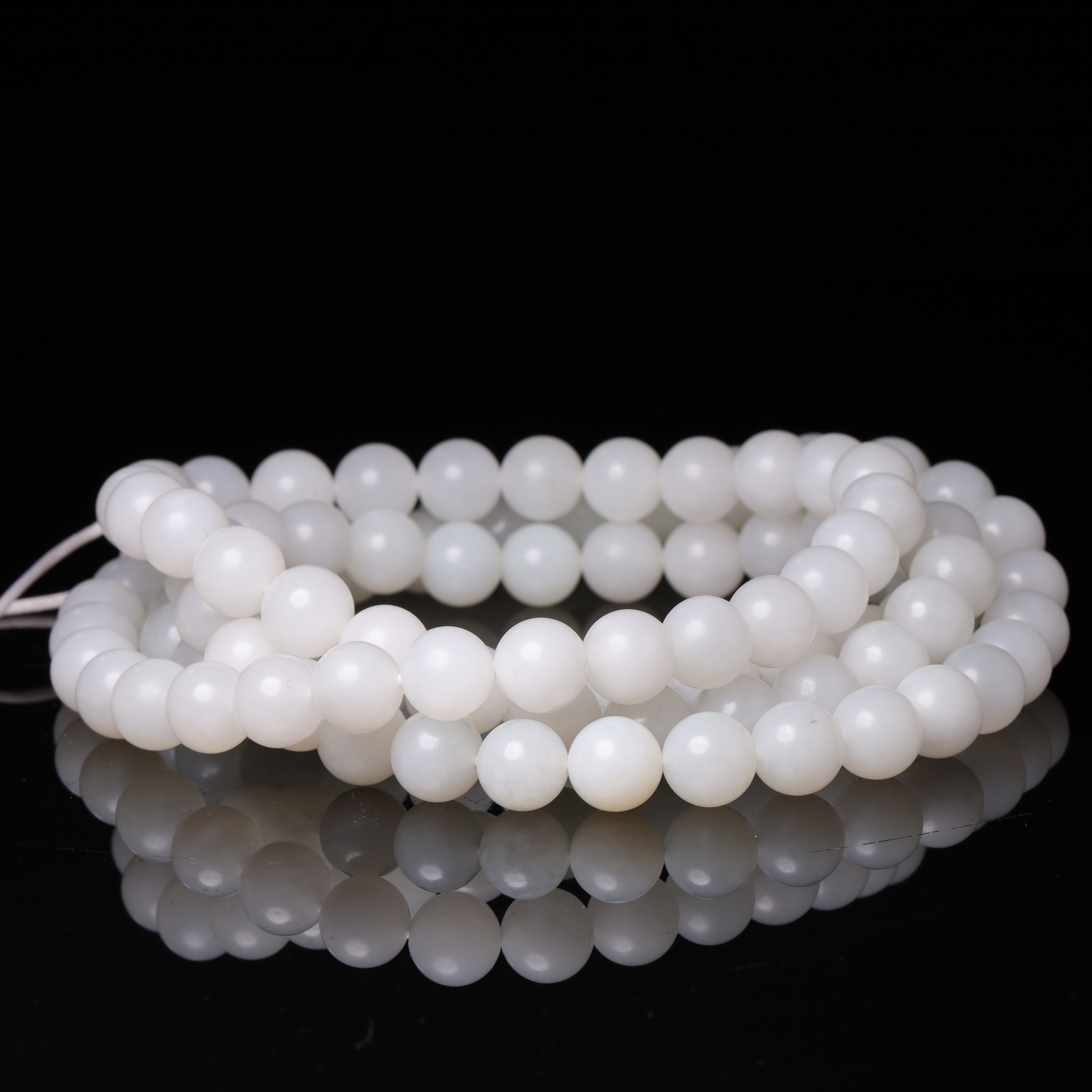 清代和田玉白玉项链16