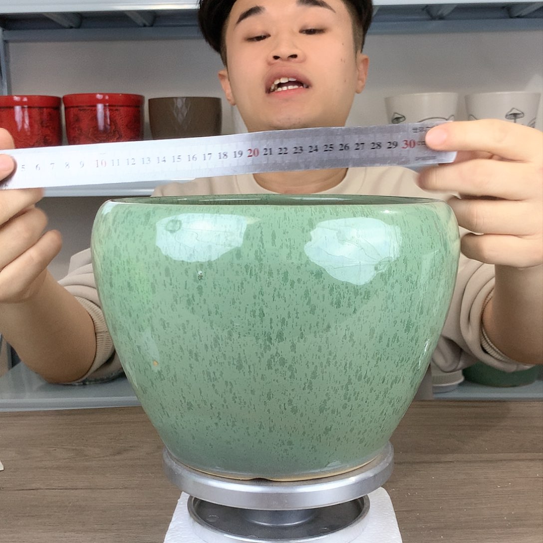 红陶绿苹果20x16一个花盆