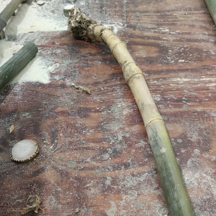 p***画实心玉竹手把件金条料