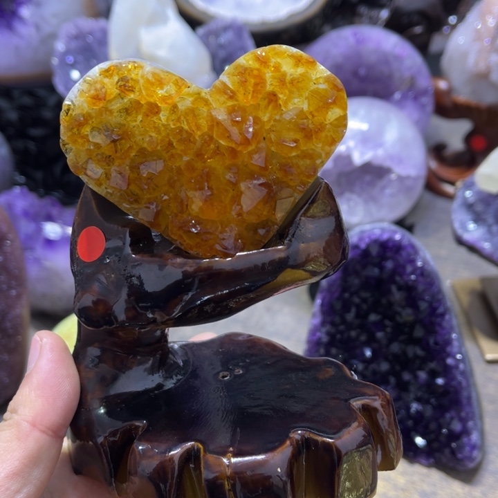 黄晶摆件未镶嵌摆件