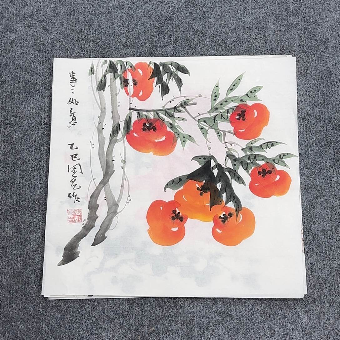 国画35*35纯手绘周艺