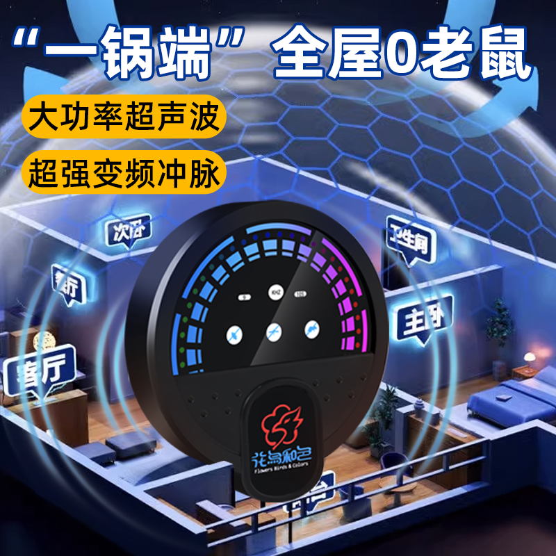 【现货速发】驱鼠神器2025家用超声波灭鼠捕鼠器松老鼠克星电子猫