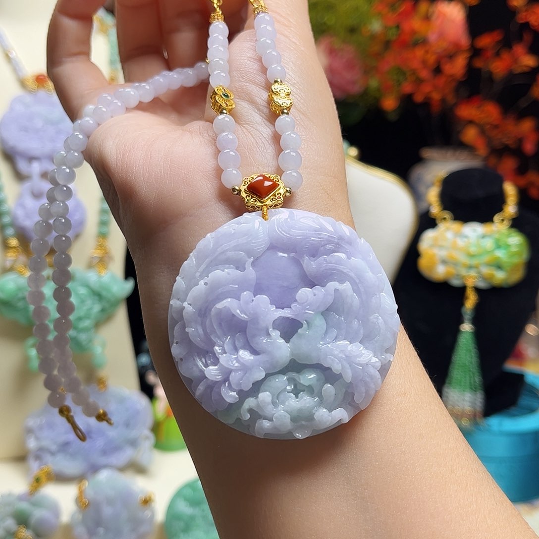 翡翠颈饰未镶嵌双凤