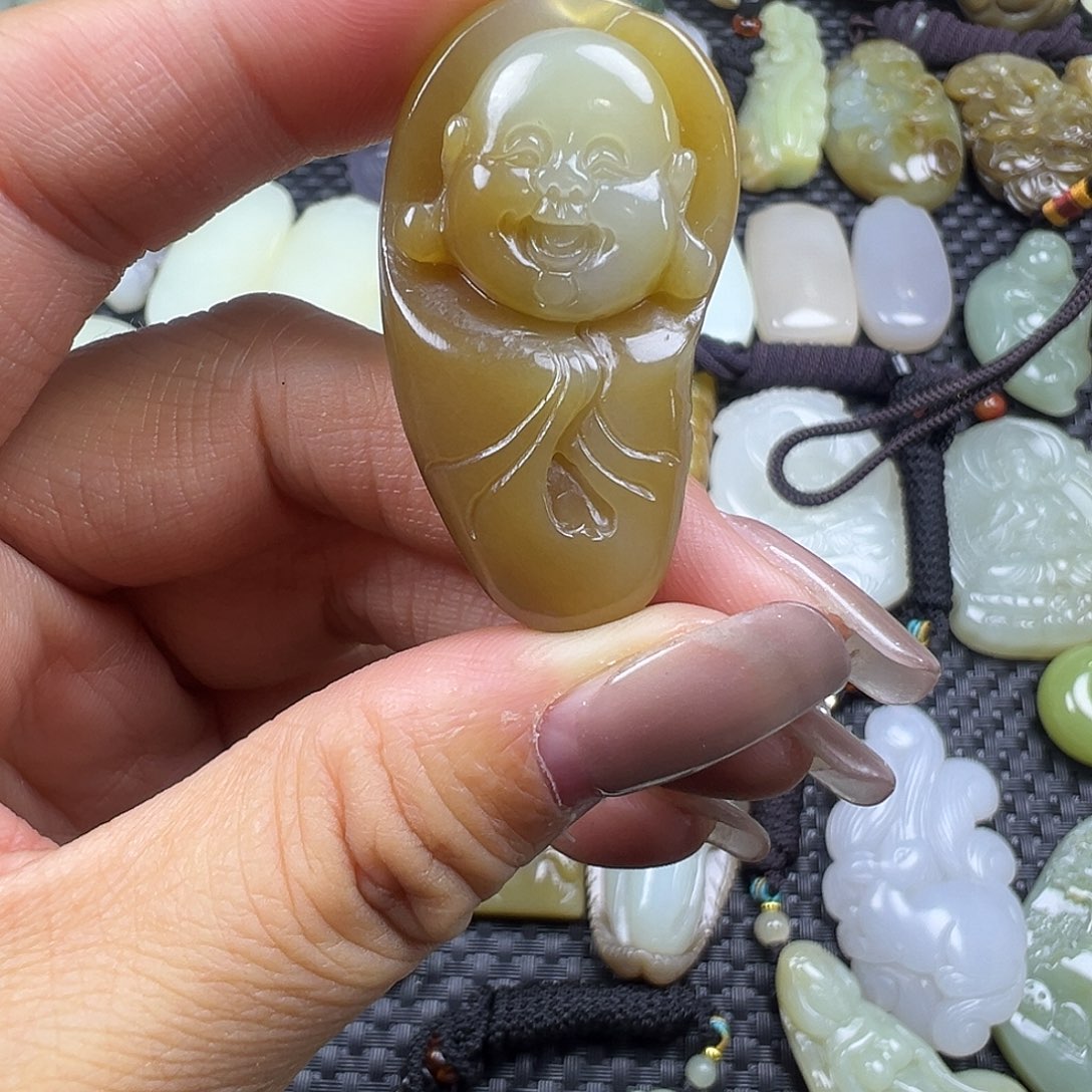 和田玉未镶嵌吊坠(不含链)