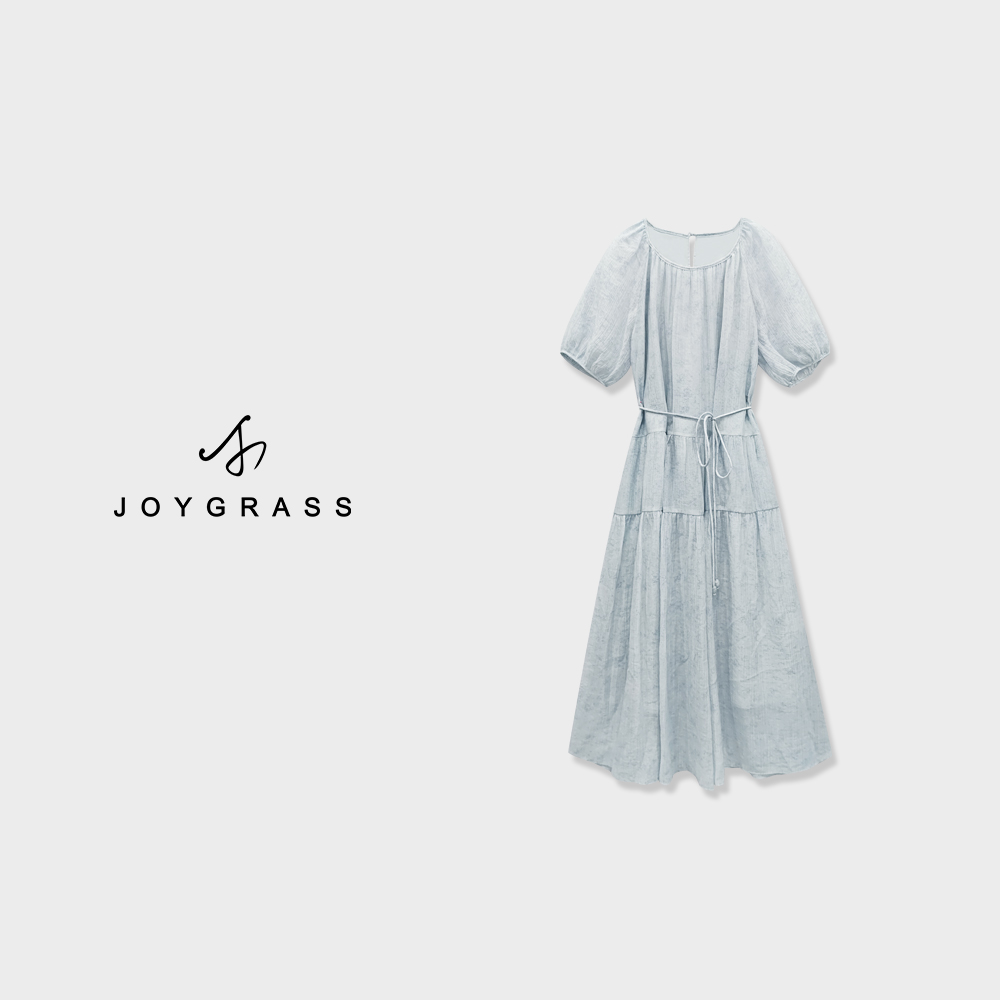 a.JOYGRSS【松下乘凉】减龄泡泡袖连衣裙L-05950