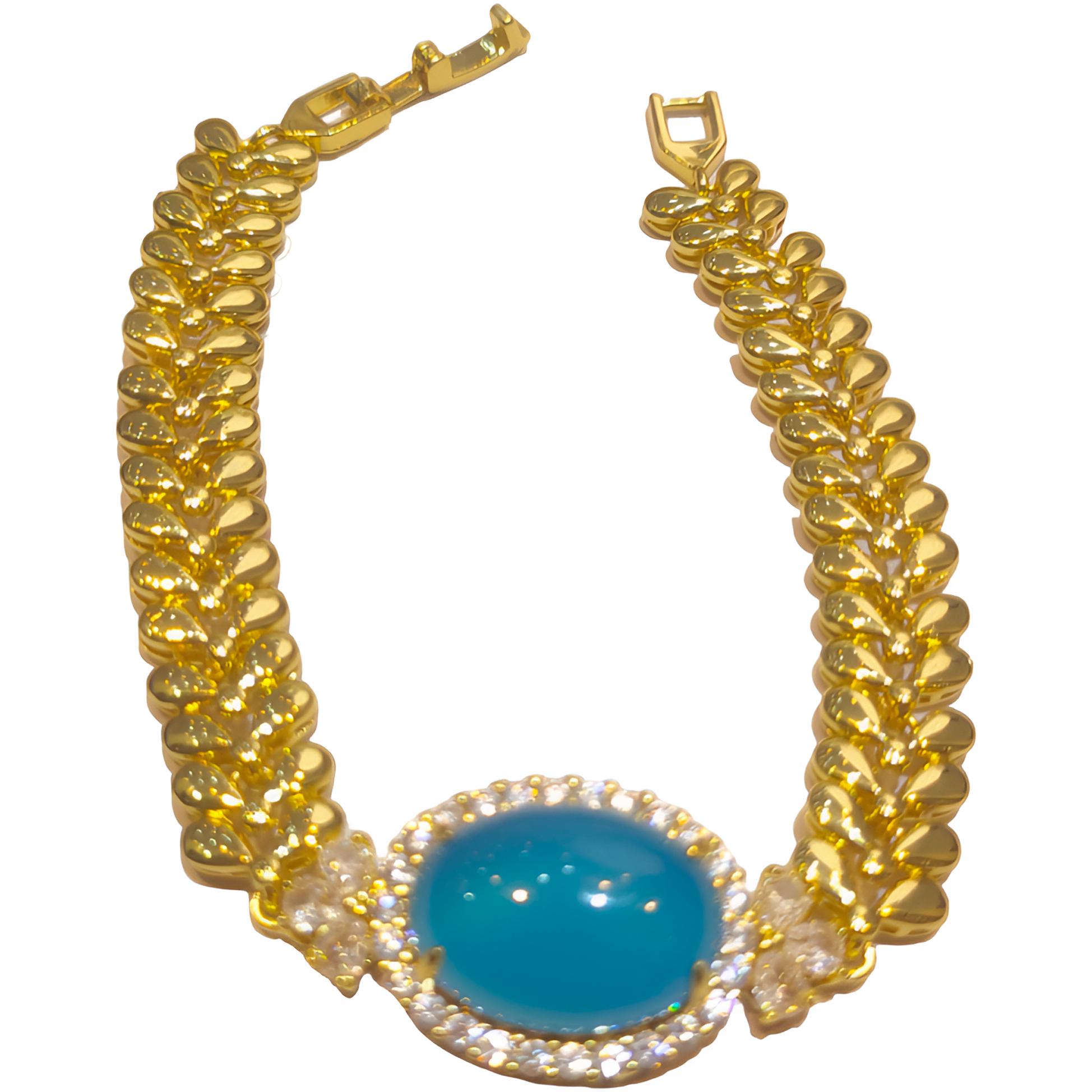 （库存处理）高定珠宝海蓝手链手串XS10气质轻奢复古小众