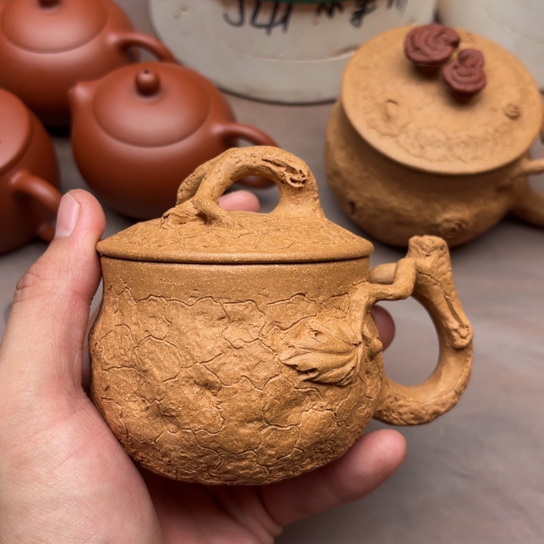 紫砂茶杯全手工供春盖被容量约230毫升