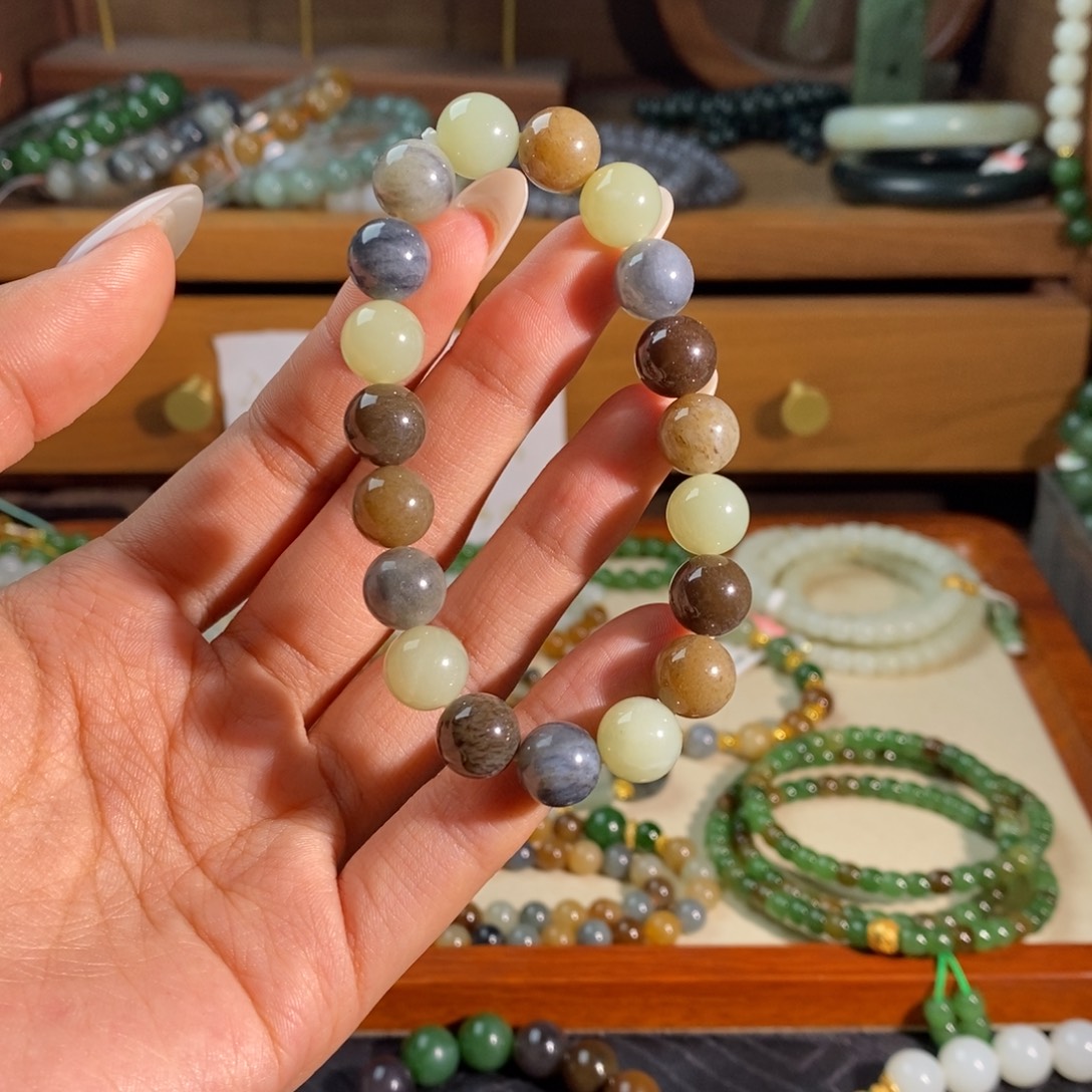 和田玉未镶嵌手链