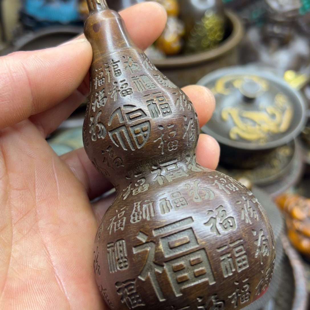 铜摆件欢迎欢迎你