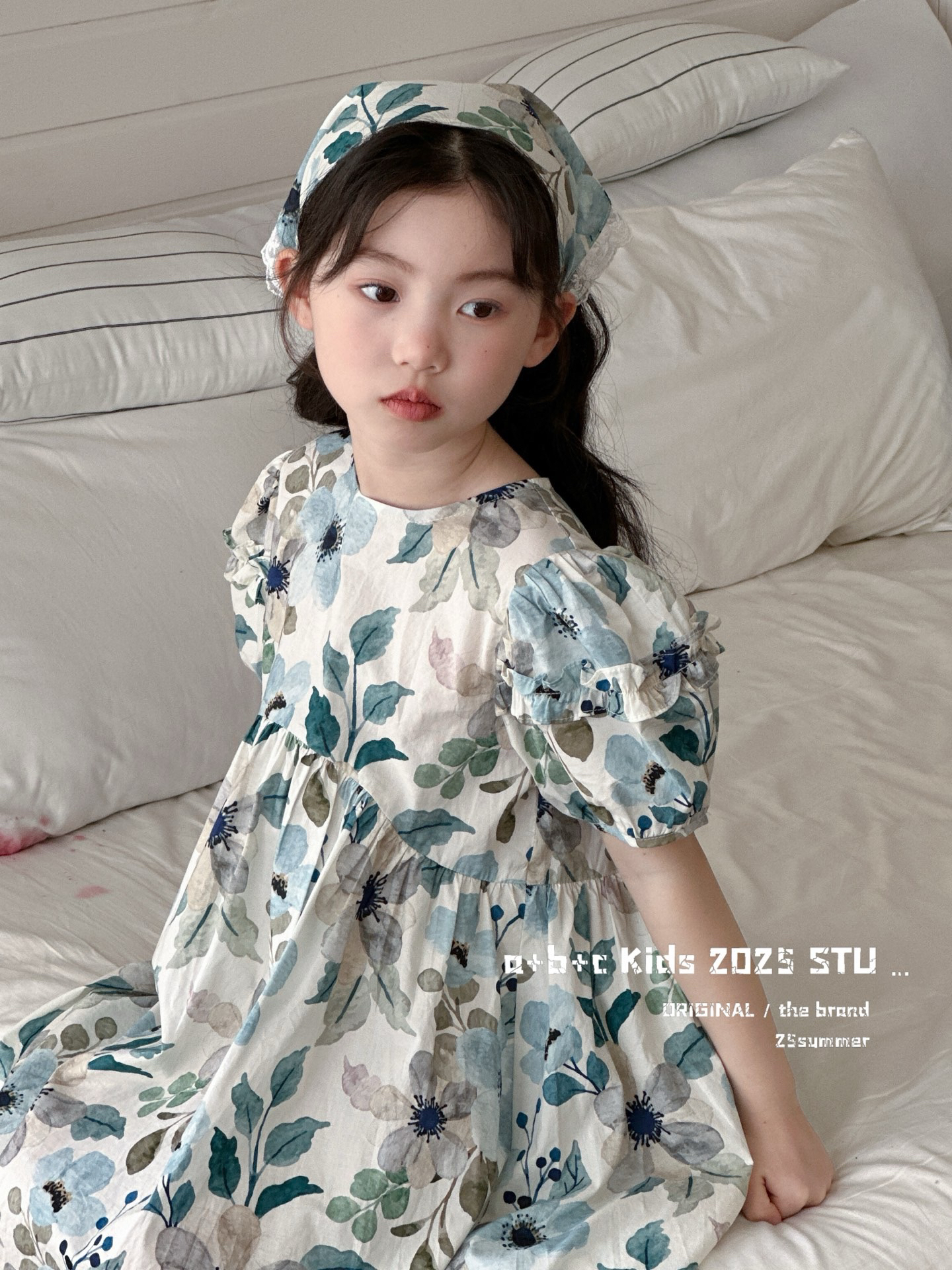 女童连衣裙夏季碎花公主裙中大童洋气时尚裙子