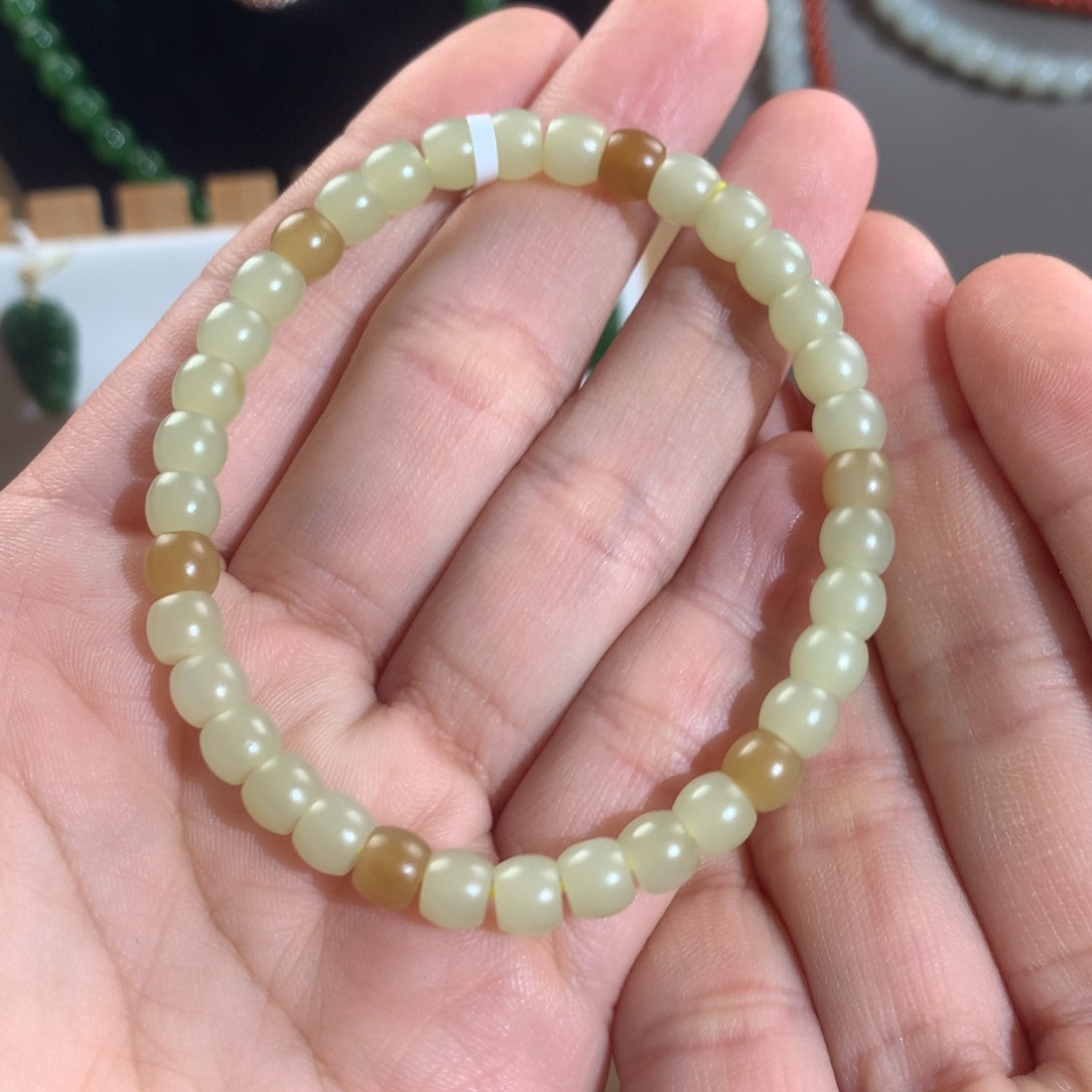 和田玉手串未镶嵌s j