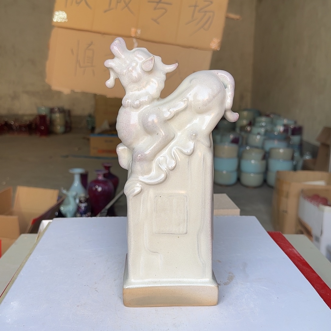 陶摆件郑家钧瓷摆件微瑕