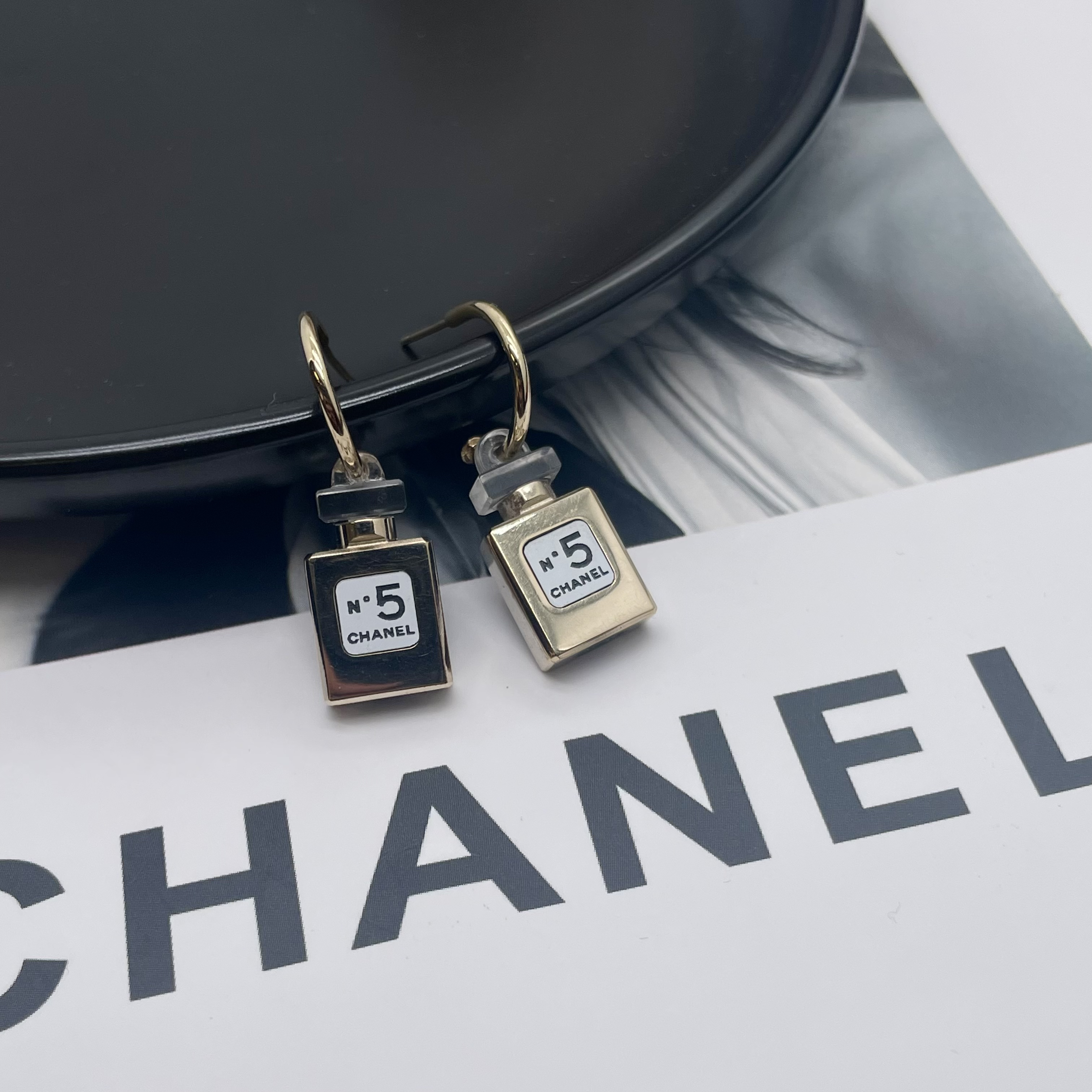 95新 Chanel/香奈儿 香奈儿5号香水瓶耳钉/x01633