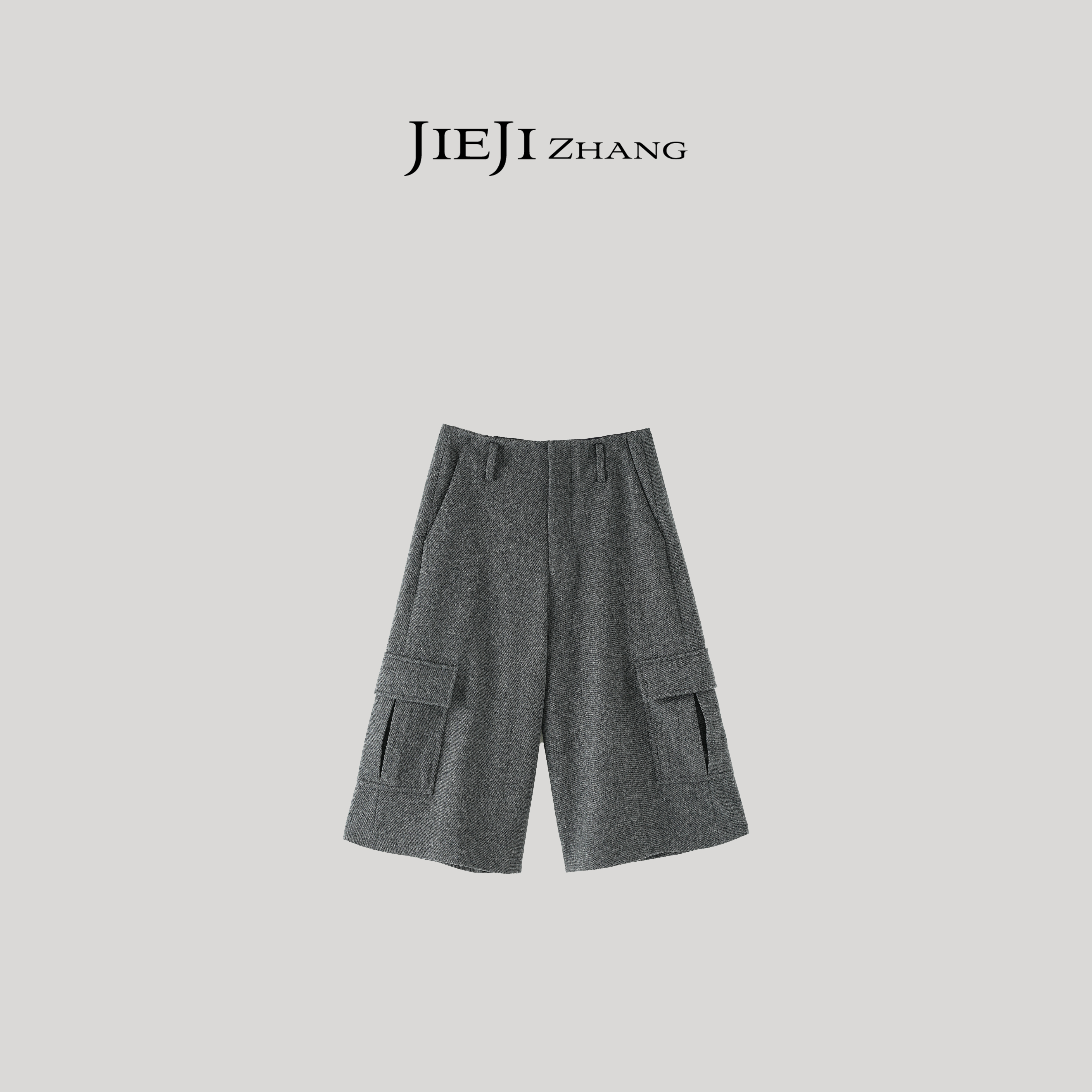 【JIEJI ZHANG】老钱风羊毛混纺时尚通勤休闲百搭裤子351033