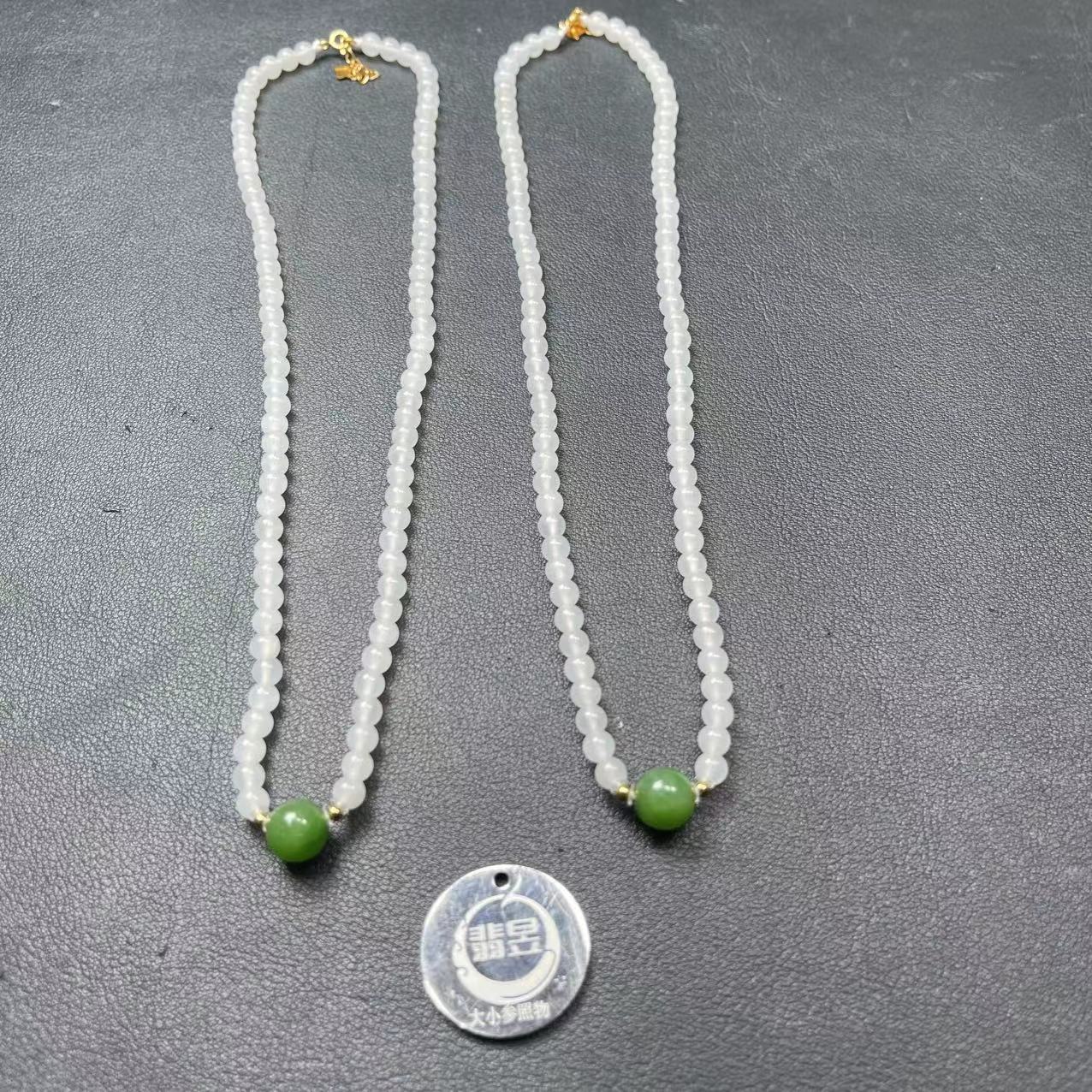 36049T01-4N6-528-和田玉珠链颈饰/约4+/约83颗/-多样性发其一