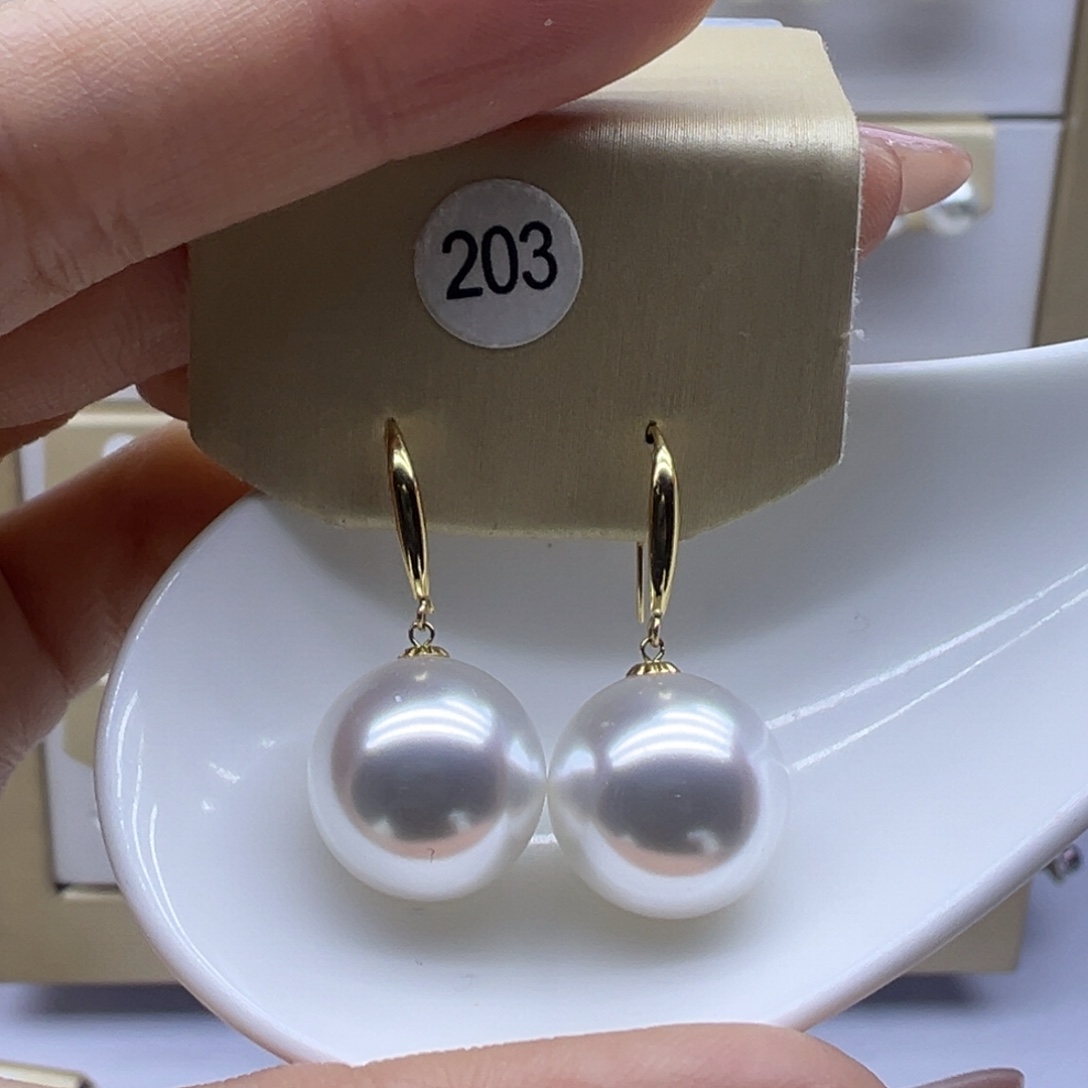 耳饰淡水珍珠18K金镶嵌