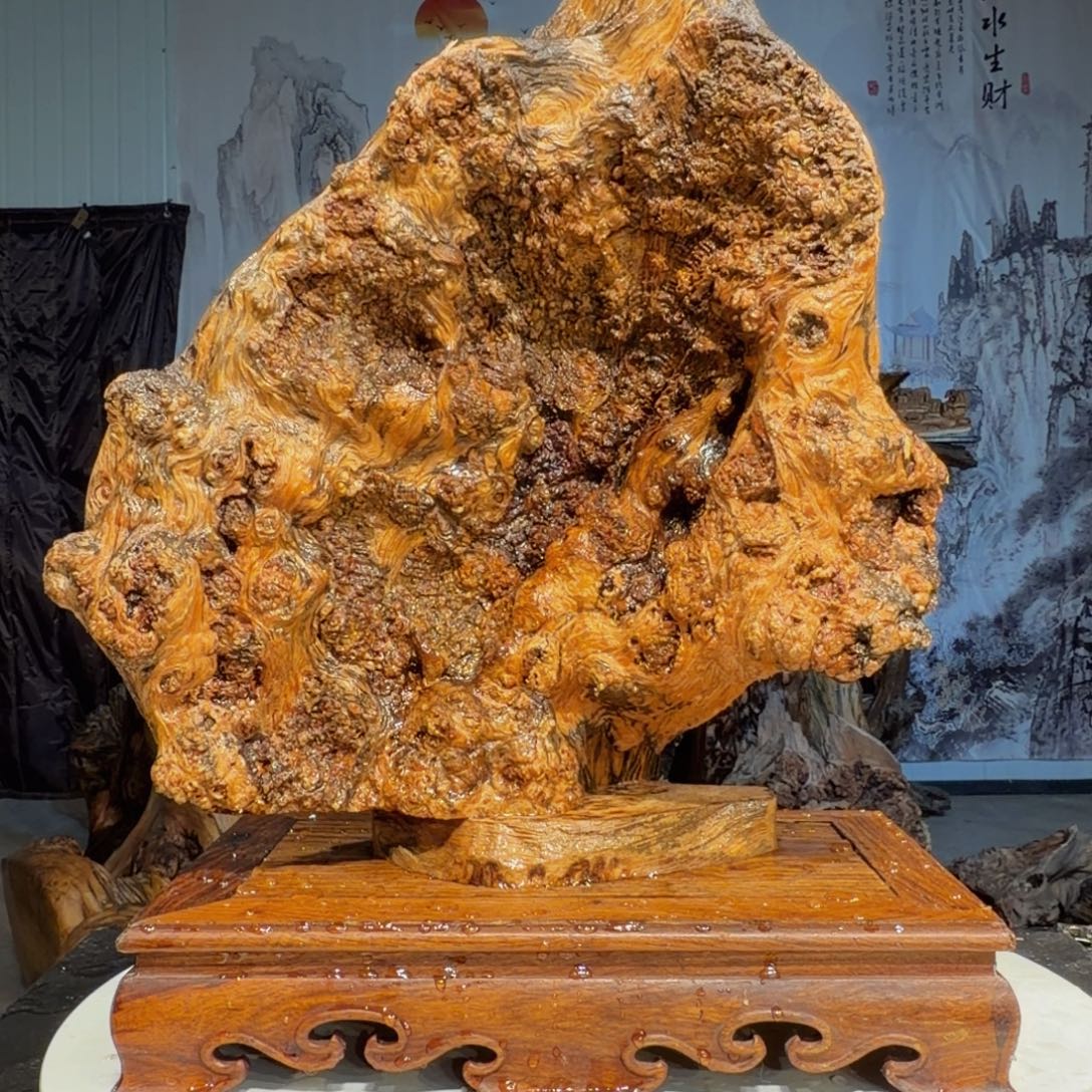 半***酒木三丰琥珀木 天然摆件26