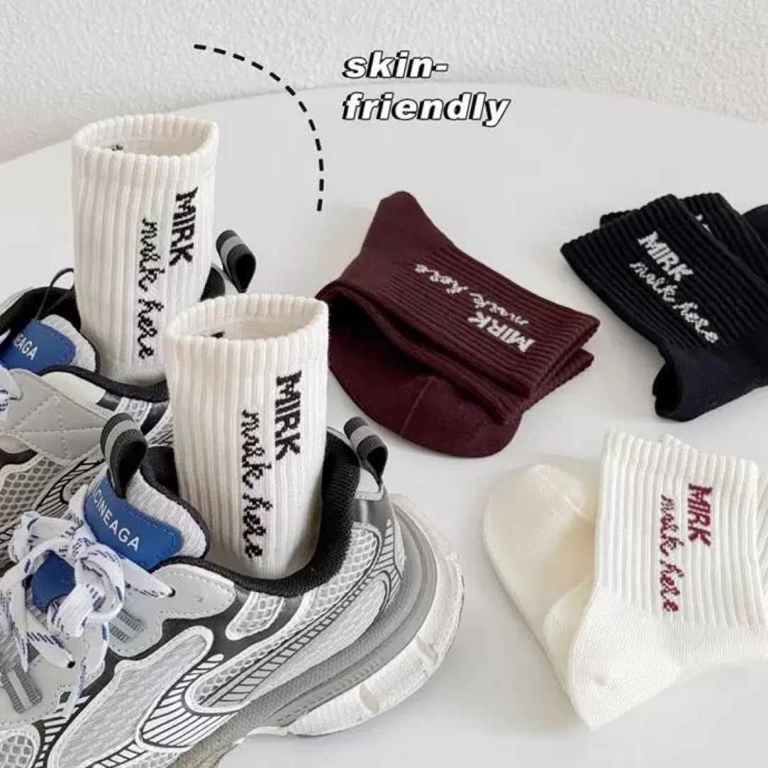 袜筒加高包秋衣秋裤（花色随机）6双秋冬不加绒四季运动袜米若克