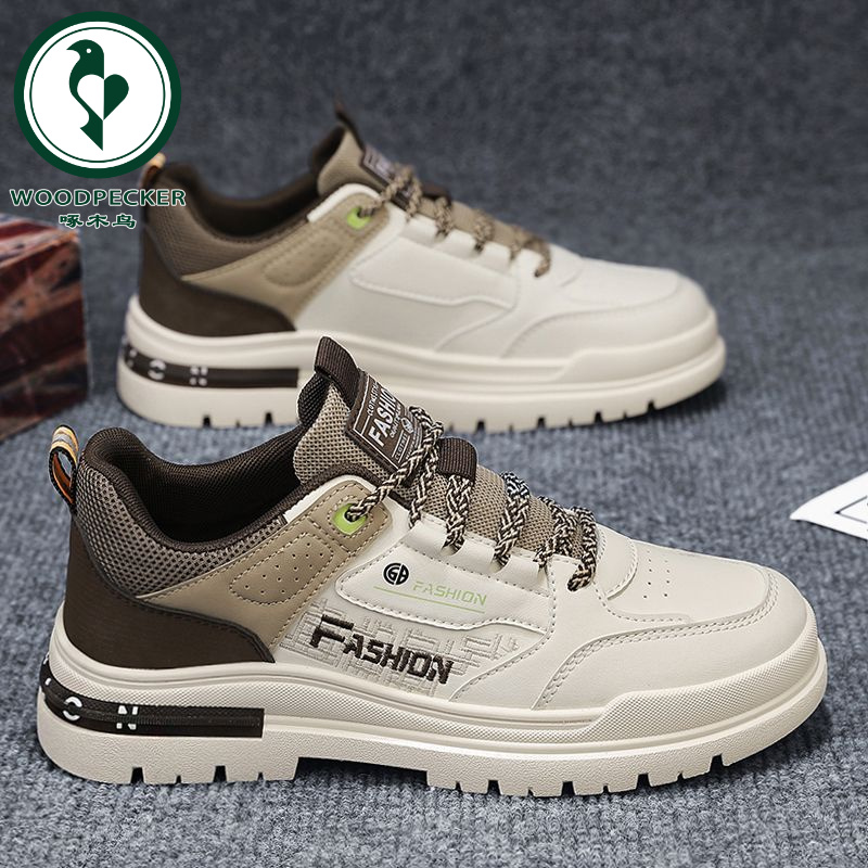 【正品】啄木鸟男士防滑运动增高板鞋休闲鞋舒适时尚上班通勤百搭