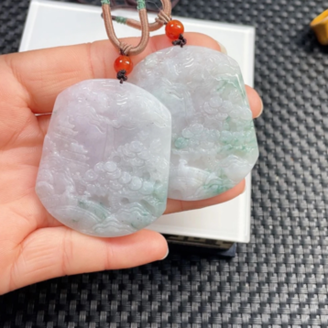 翡翠A货山水牌需包容（多样性发一件）