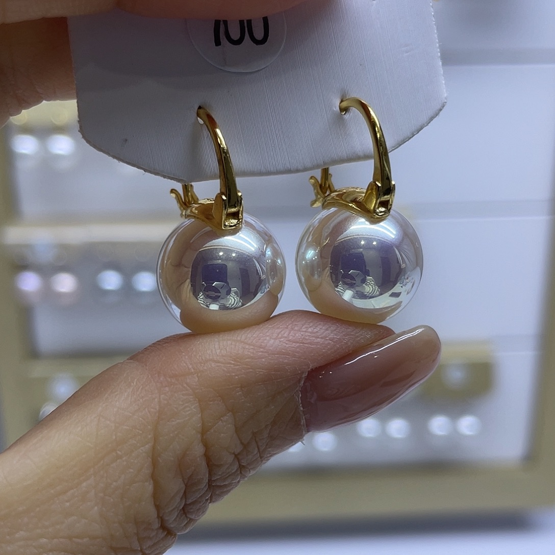 耳饰淡水珍珠银S925镶嵌