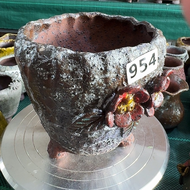 内口13高16粗陶手工