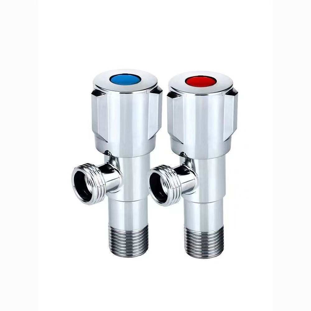 爆款不锈钢电镀4分冷热通用角阀耐高温耐用防腐防漏20000X