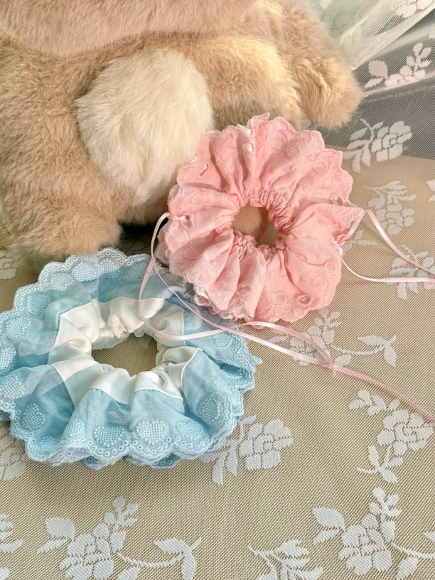 （新款发圈）韩系甜美网红爆款方巾 .发圈