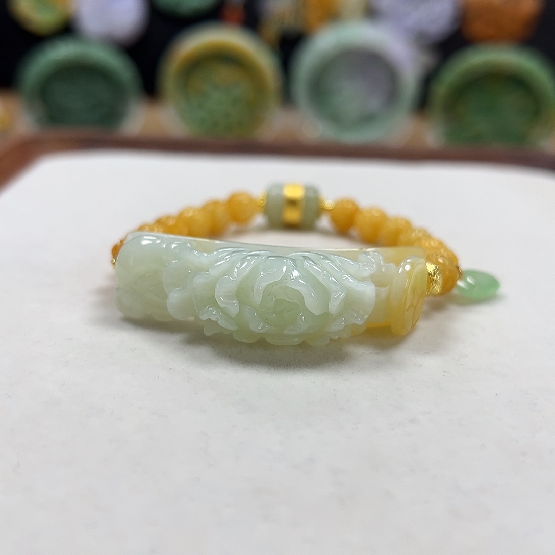 翡翠未镶嵌手链手牌