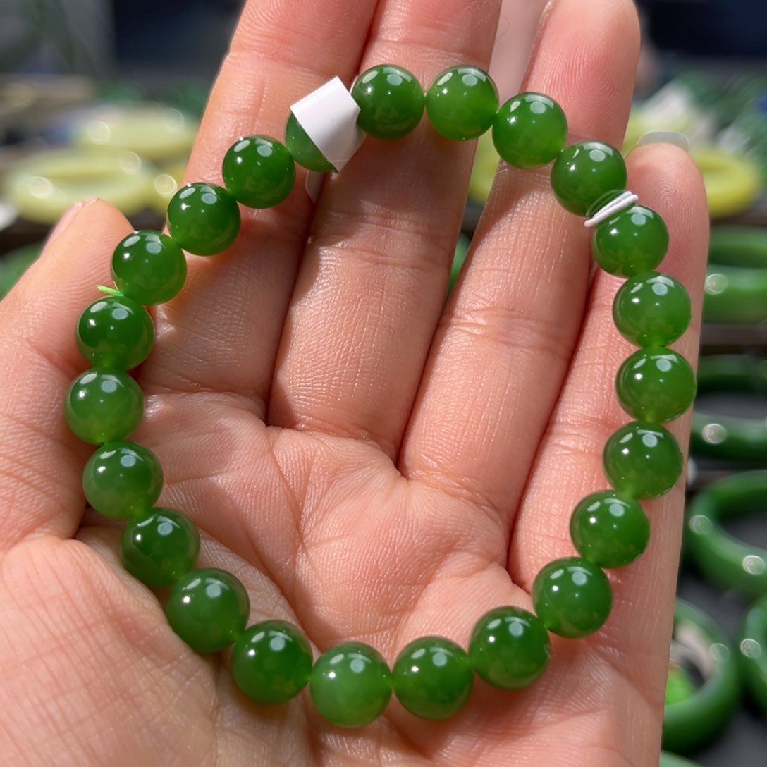 和田玉（碧玉）手链未镶嵌