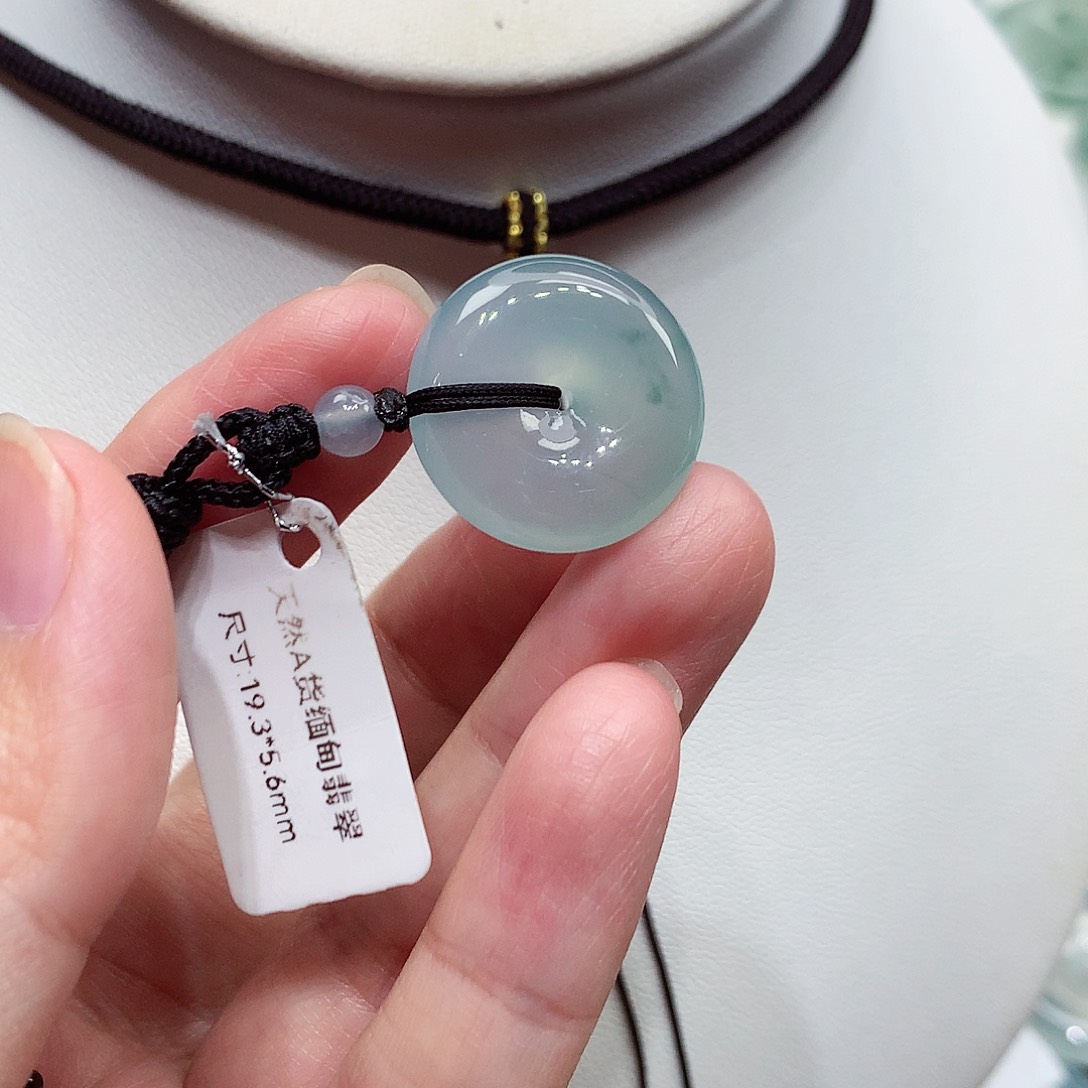 颈饰未镶嵌翡翠编号33，19.3/5.6