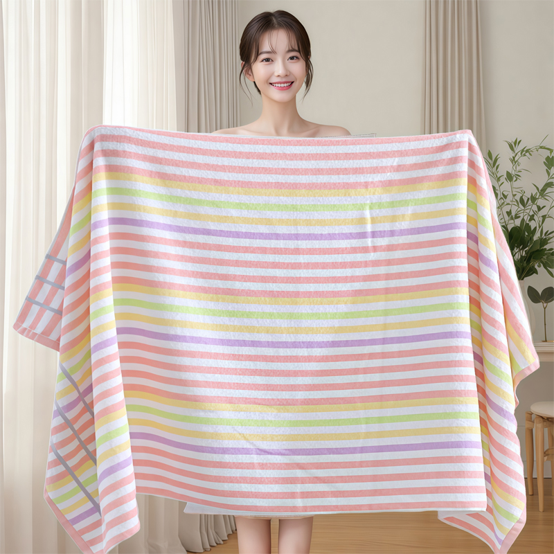 薄款纯棉浴巾家用成人柔软吸水男女洗澡专用高档裹巾高颜值不掉毛