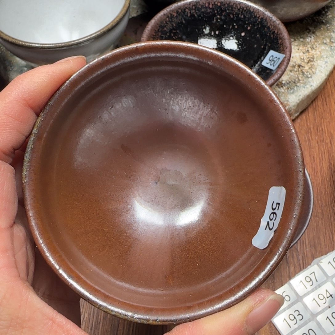 柴烧建盏茶盏杯茶杯562
