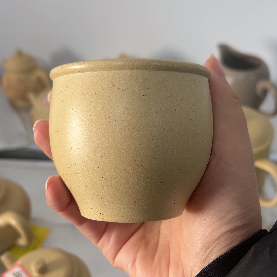 紫砂茶壶黄龙山原矿本绿