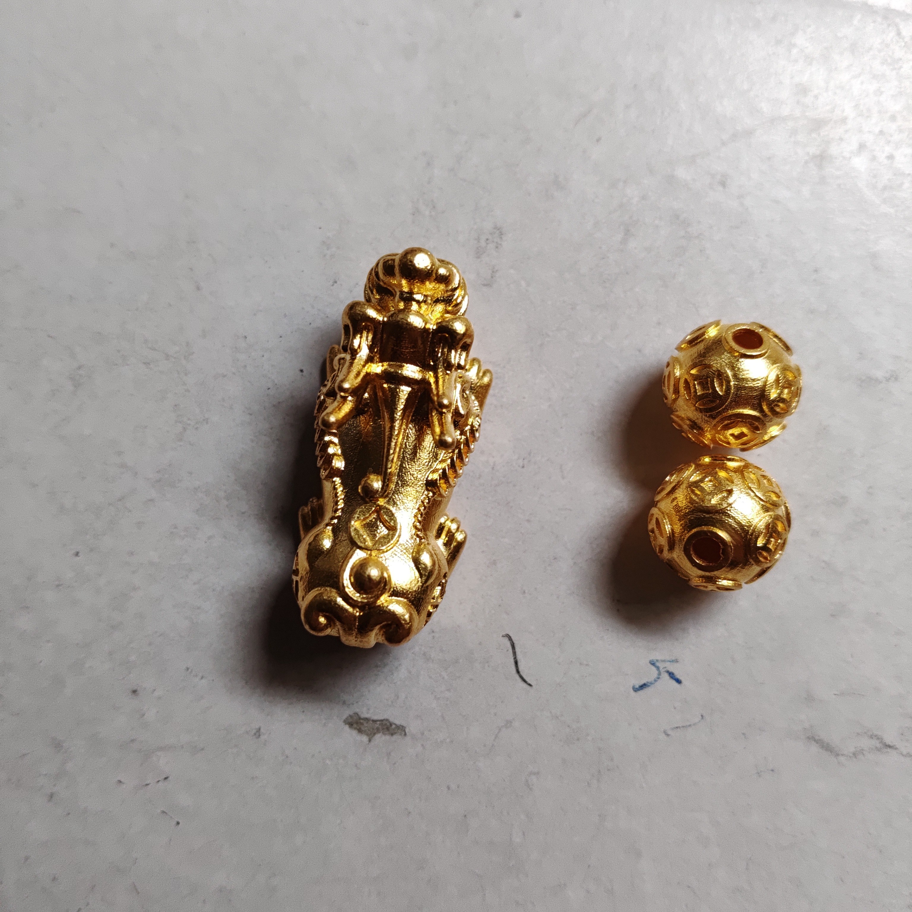 金元宝足金999貔貅珠子首饰