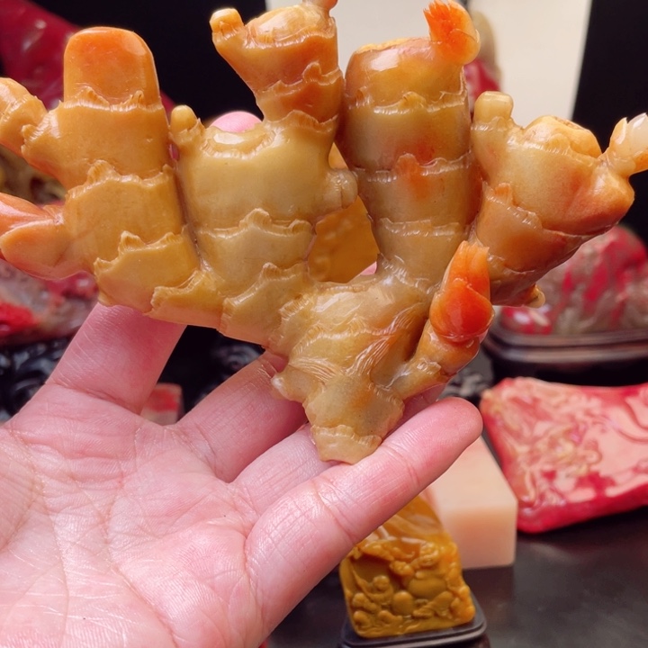 寿山石结晶地芙蓉