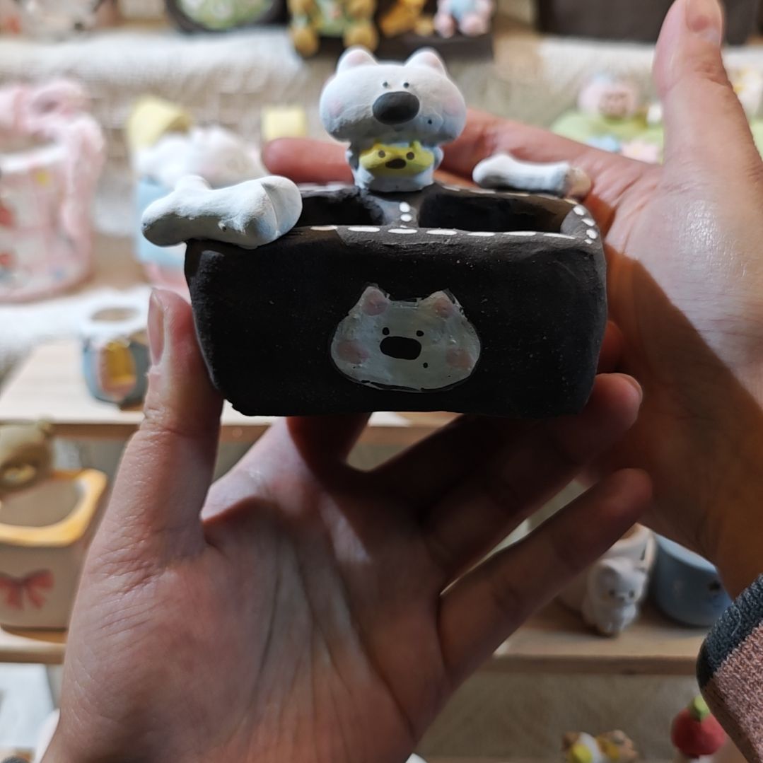 炭***炭满29.9包邮手工花盆