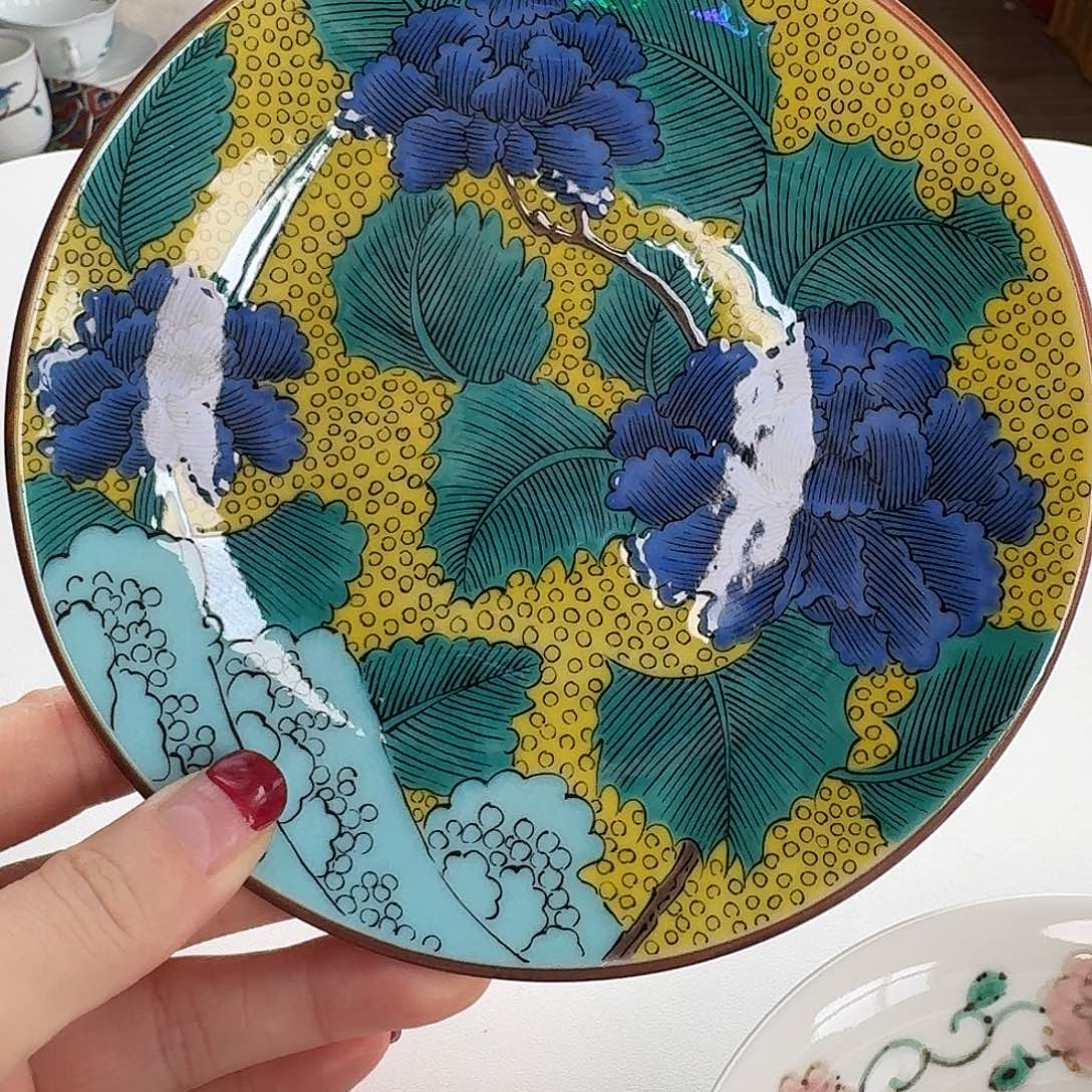 瓷片有田烧手绘15.5厘米圆盘