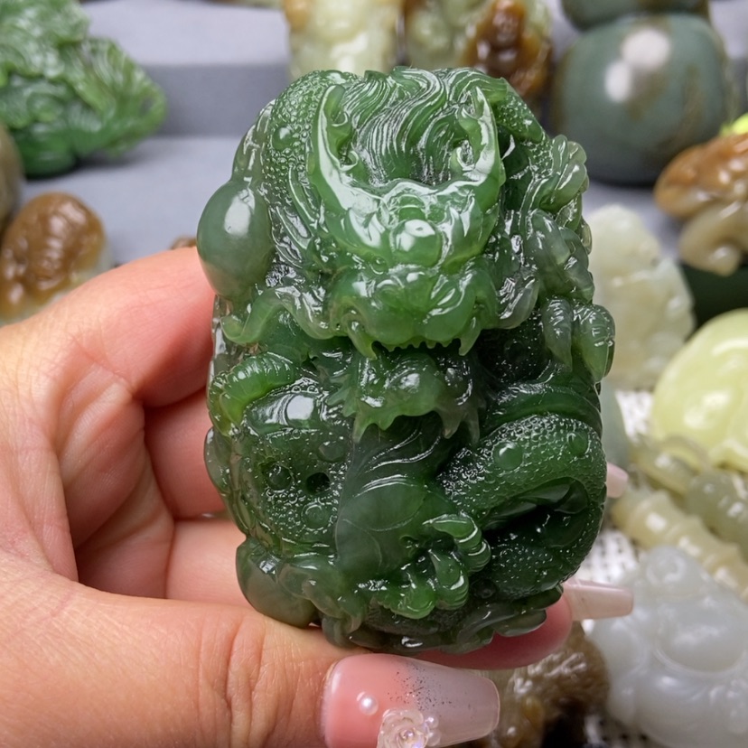 【闪购商品】和田玉（碧玉）把件未镶嵌温***道