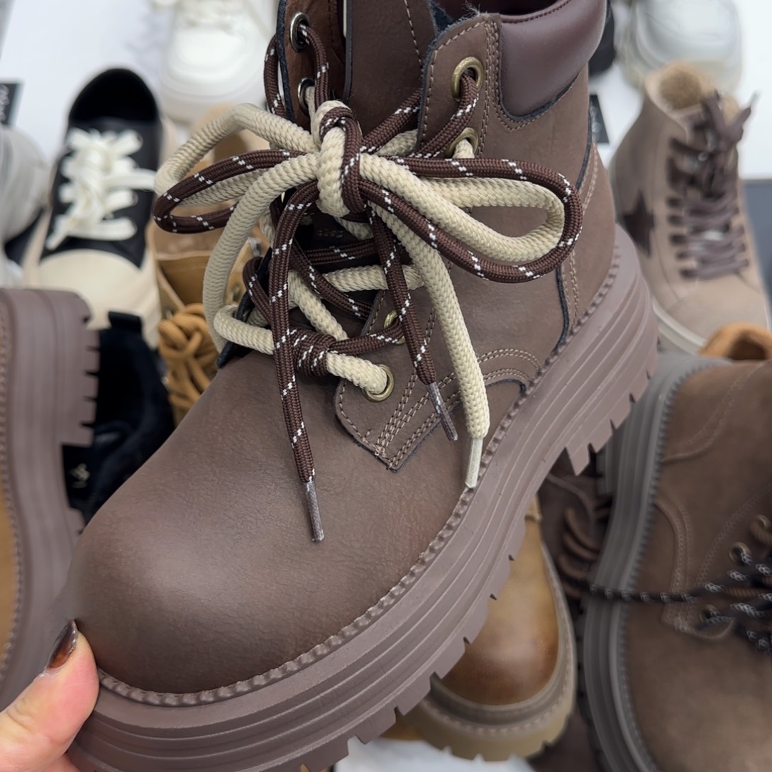 牛皮（革）玛莎玛索马丁靴咖啡色3637码05-700