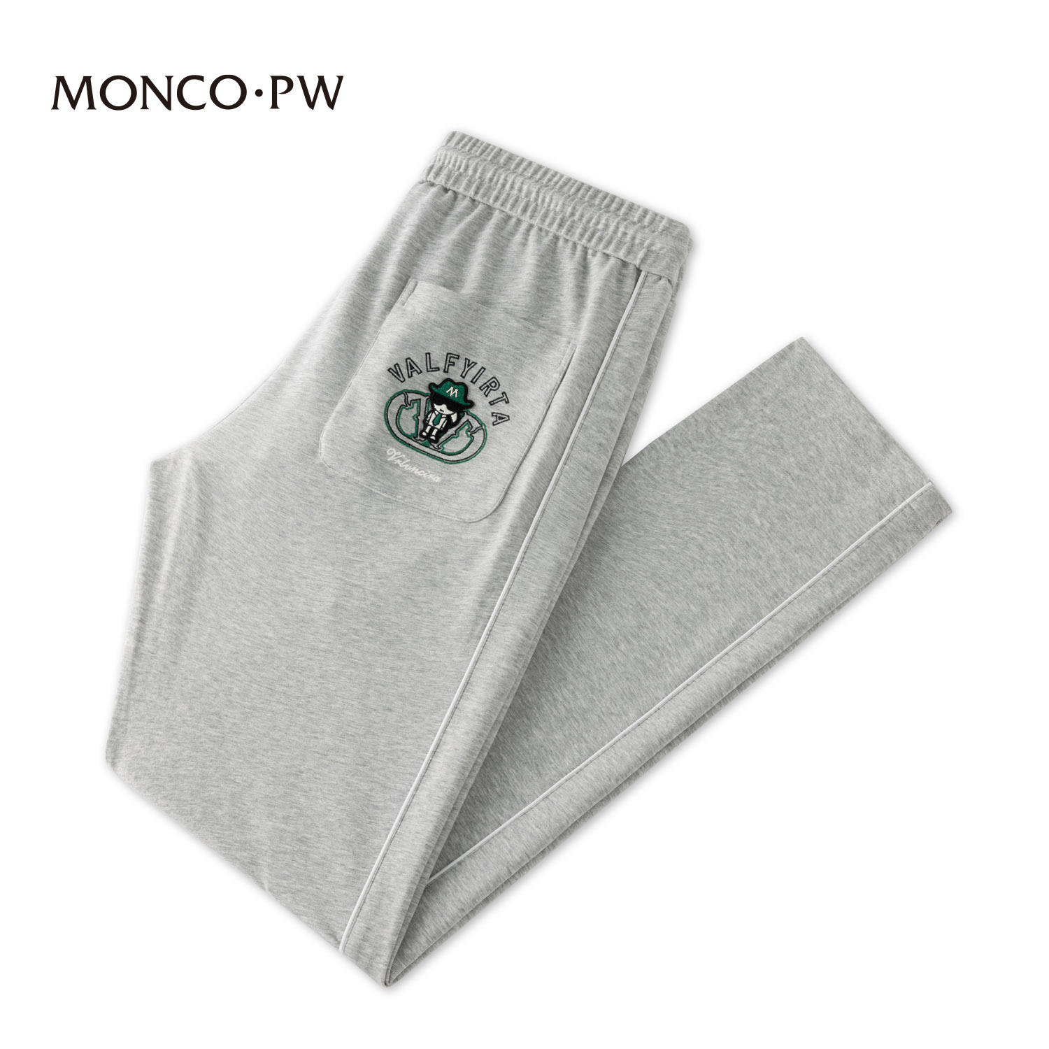 蒙口热轻奢百搭直筒休闲裤侧边明辑线夏季棉柔透气男士运动长裤薄