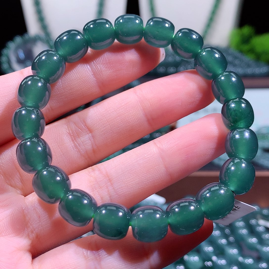 翡翠未镶嵌手链天然a货翡翠手串10