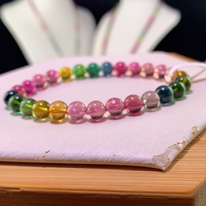 双色碧玺手链未镶嵌